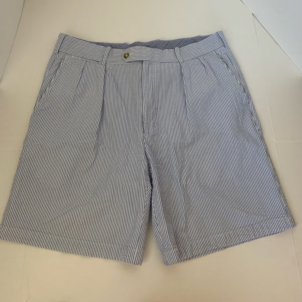 Peter Millar Blue and White Seersucker Men’s Shorts